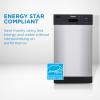 imageDanby 18 Inch Built in Dishwasher 8 Place Settings 6 Wash Cycles and 4 Temperature  Sanitize Option Energy Star Rated with Low Water Consumption and Quiet Operation  Stainless DDW1804EBSSStainless Steel