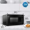 imageDanby DBMW0720BBB 700 Watts 07 CuFt Countertop Microwave with Push Button Door 10 Power Levels 6 Cooking Programs Auto Defrost and Child Lock Black