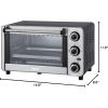 imageDanby DBTO0412BBSS 04 cu ft12L 4 Slice Countertop Toaster Oven in Stainless Steel Toast Bake Broil Keep Warm functions