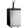 imageDanby DKC054A1BSL2DB 54 CuFt Double Tap Kegerator Auto Defrost and Mechanical Thermostat Keg Cooler with ScratchResistant Worktop and Reversible Door Hinge SteelDualTap
