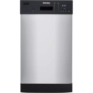 imageDanby 18 Inch Built in Dishwasher 8 Place Settings 6 Wash Cycles and 4 Temperature  Sanitize Option Energy Star Rated with Low Water Consumption and Quiet Operation  Stainless DDW1804EBSSStainless Steel