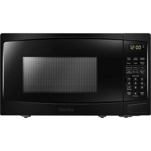 imageDanby DBMW0924BBS 09 CuFt CounterTop Microwave In Black Stainless Steel  900 Watts Small Microwave With Push Button DoorBlack