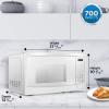 imageDanby DBMW0720BWW 07 CuFt Countertop Microwave In White  700 Watts Small Microwave With Push Button Door