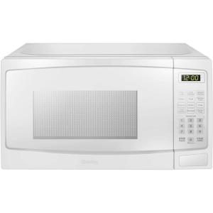 imageDanby DBMW0720BWW 07 CuFt Countertop Microwave In White  700 Watts Small Microwave With Push Button Door
