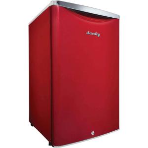imageDanby DAR044A6LDB 44 cu ft Retro Compact Fridge in Metallic Red 44 cu ft 124 L capacity compact all refrigerator Featuring Danbys patented design Energy Star compliant