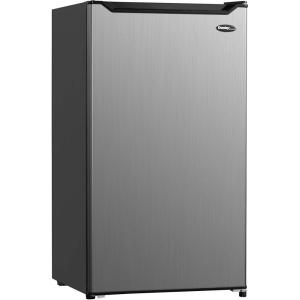 imageDanby DCR033B1WM 33 CuFt Compact Refrigerator Mini Fridge with Chiller for Bar Living Room Den Basement Kitchen or Dorm WhiteStainless
